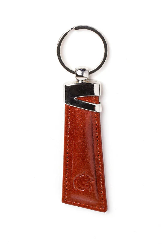 Heritage Loop – Genuine Leather Keychain (Tan Brown)