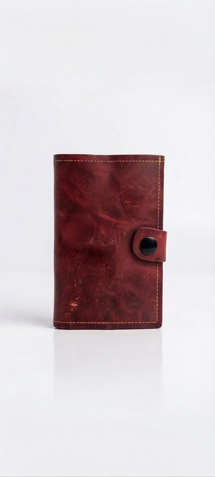Classic Vintage Leather Wallet with Coin Pocket & Card Holder