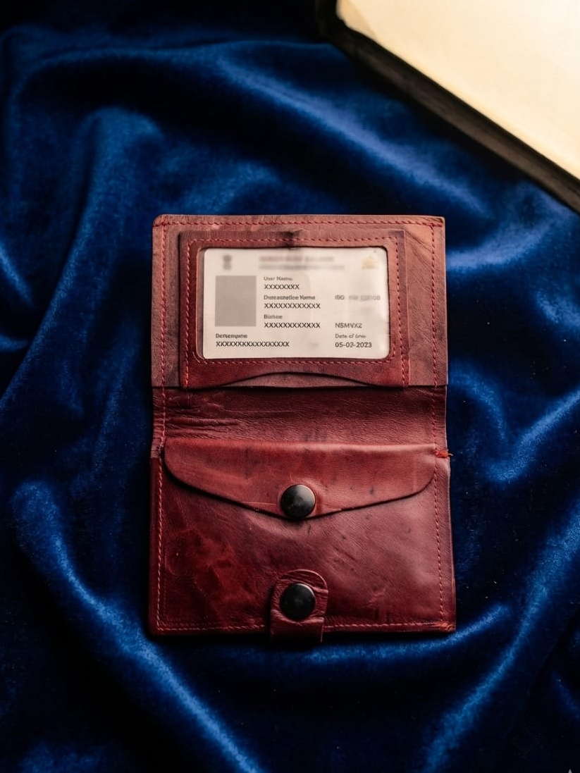 Classic Vintage Leather Wallet with Coin Pocket & Card Holder