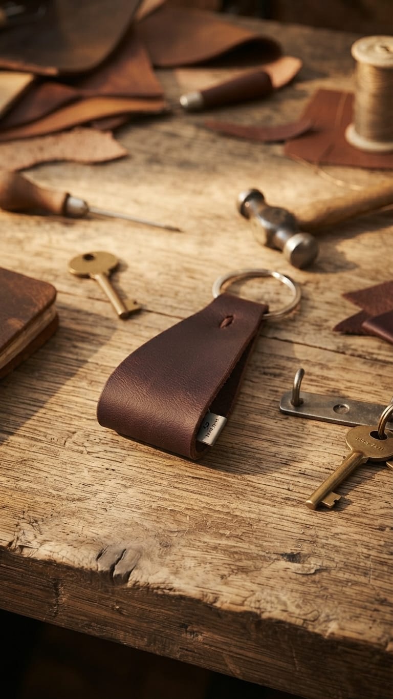 Handmade Raw Leather Key Organizer