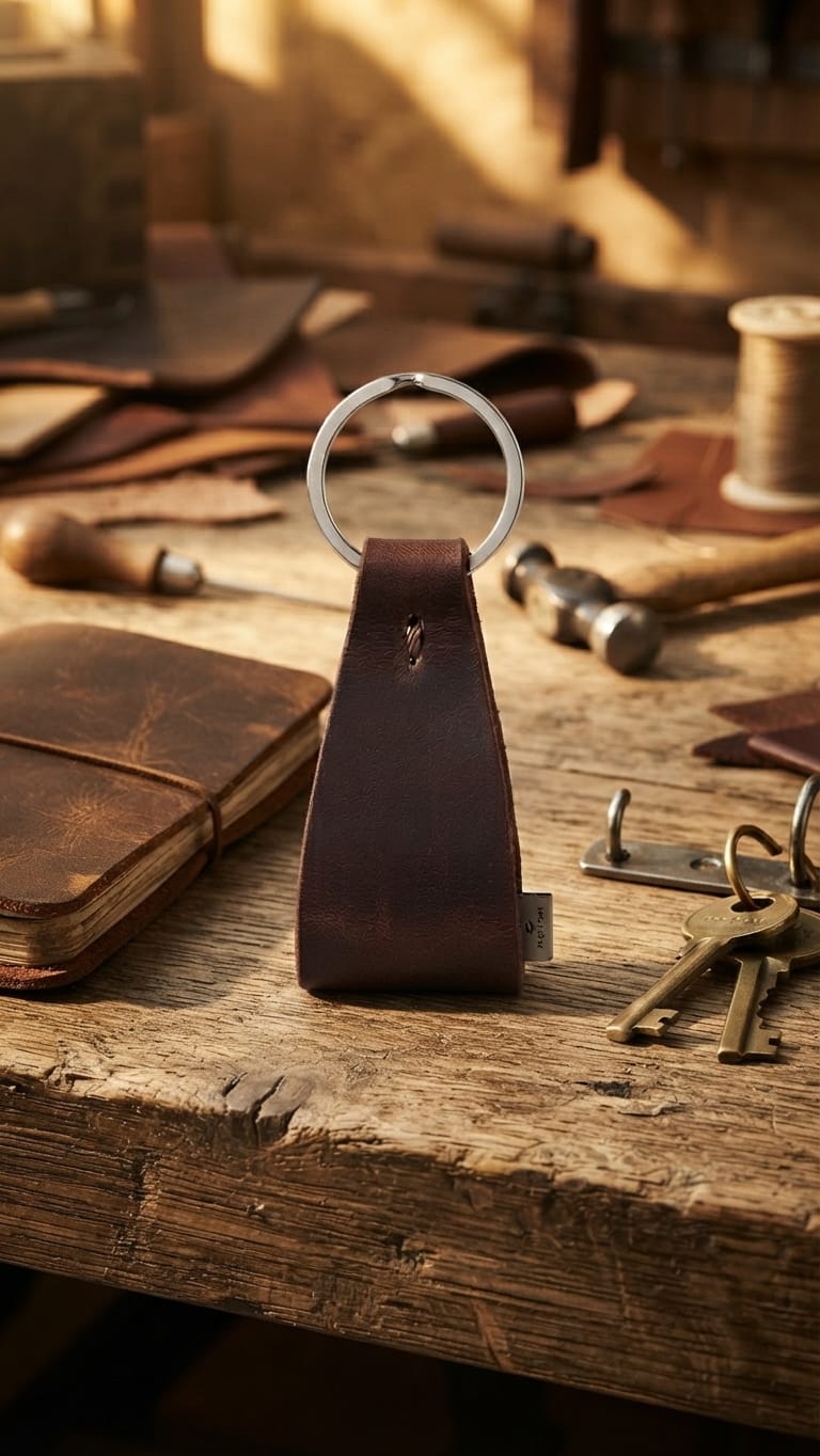 Handmade Raw Leather Key Organizer
