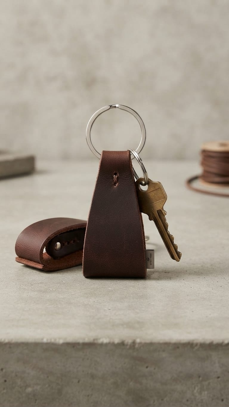 Handmade Raw Leather Key Organizer