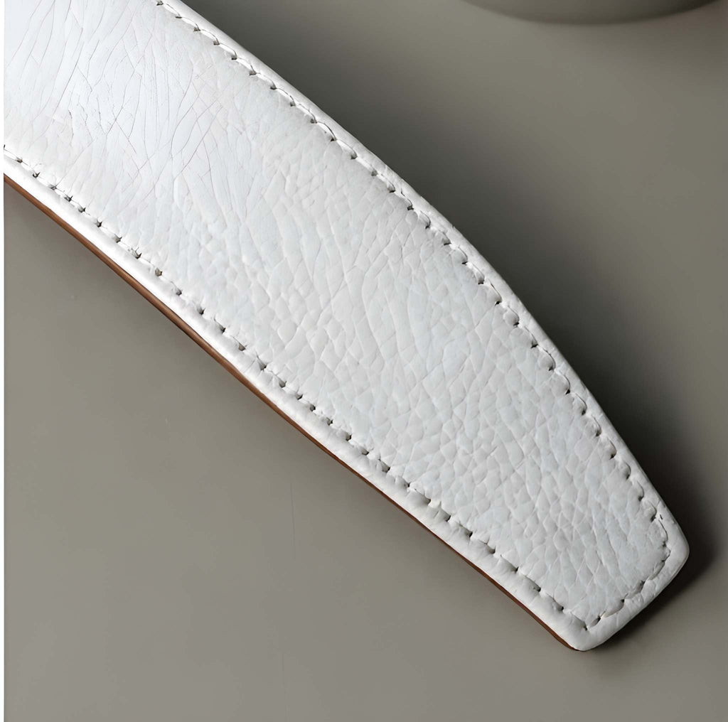DualTone Elite™ Genuine Cow Leather Reversible Belt – White & Brown
