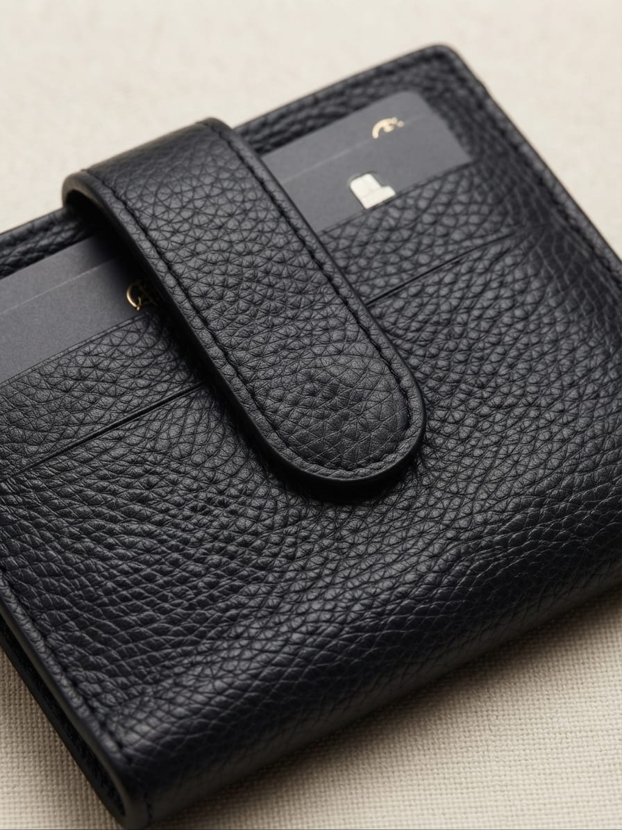 Premium Genuine Cow Leather Card Holder Wallet for Men