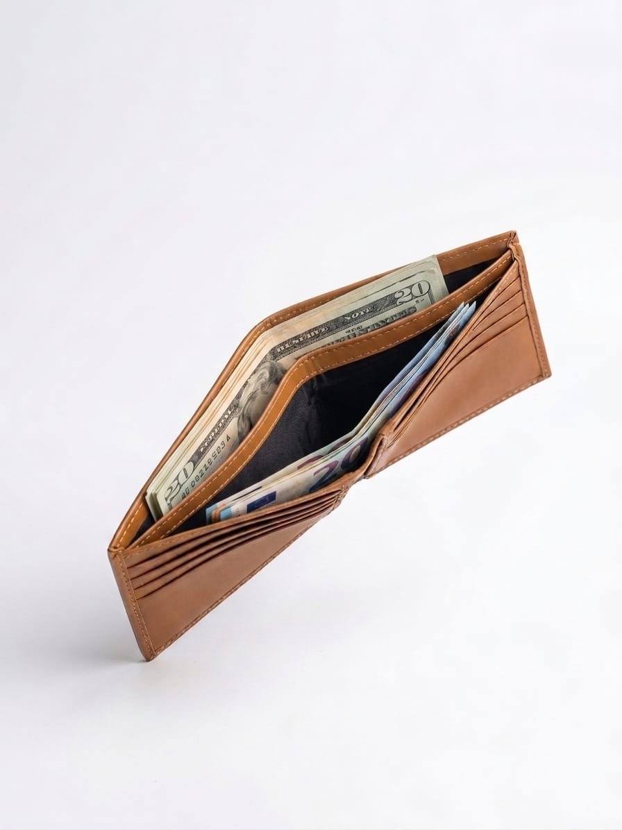 HeritageCraft™ Men's Genuine Leather Trifold Wallet | RFID Blocking | Dual ID Window