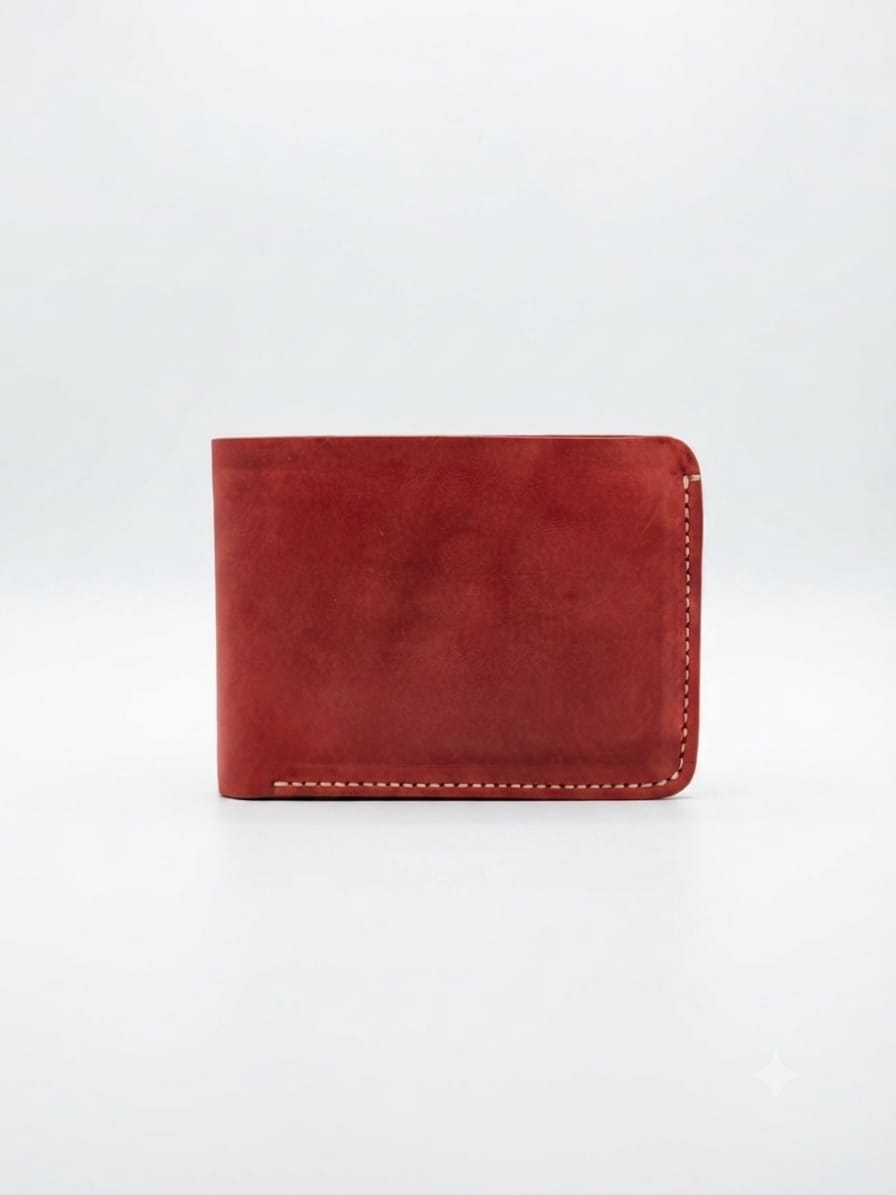 Vintage Genuine Leather Bifold Wallet – Premium Handmade Design